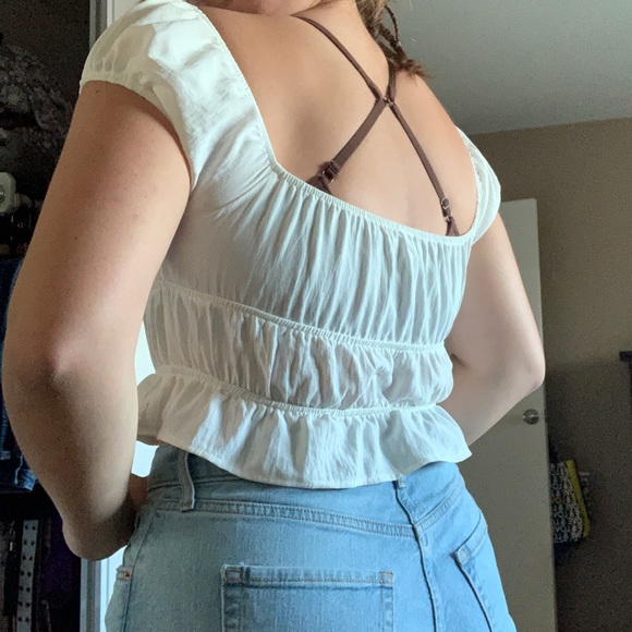 White Ruffle Top - Picture 2 of 3